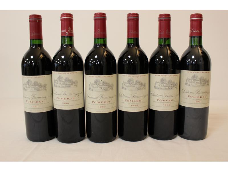 6 Blles CH. BEAUREGARD Pomerol 1990
Et. un...