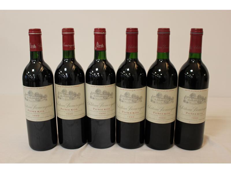 6 Blles CH. BEAUREGARD Pomerol 1990
Et. un...