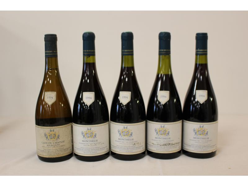 Lot de 5 Blles mise Dom. du Ch. de Puligny...