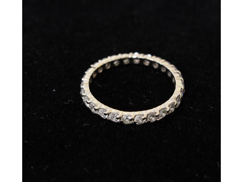 ALLIANCE AMERICAINE en or gris 18K sertie...