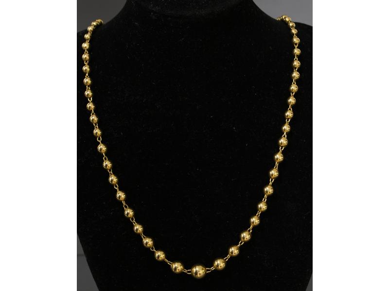 COLLIER de perles en or jaune 18K en chu...