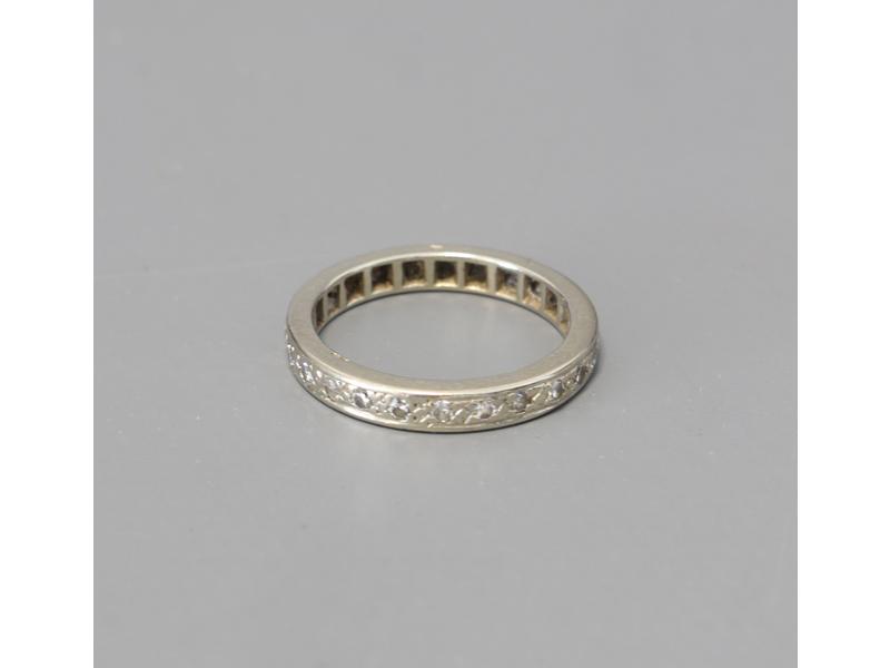 ALLIANCE AMERICAINE en or gris 18K sertie...