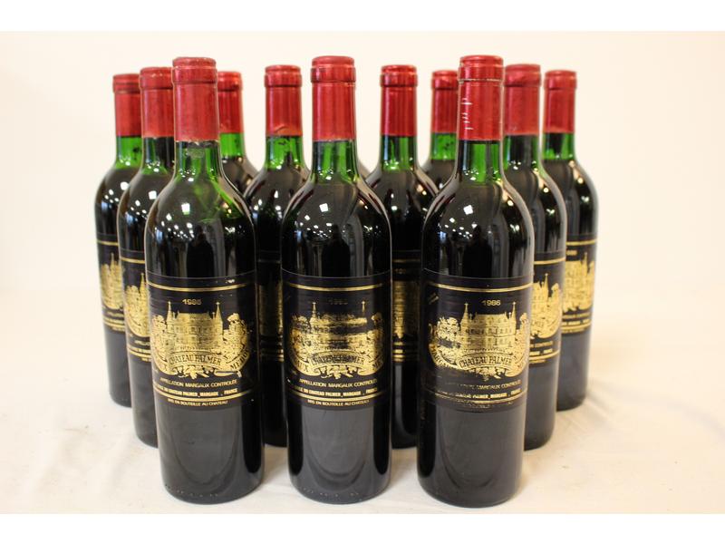 12 Blles CH. PALMER Margaux GCC 1986