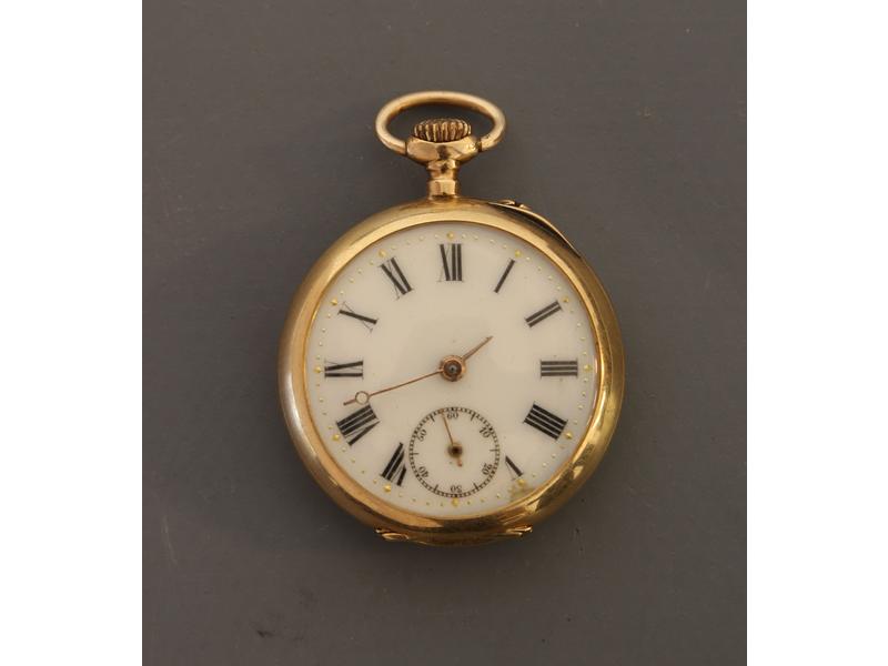 PETITE MONTRE DE COL en or jaune 18K avec...