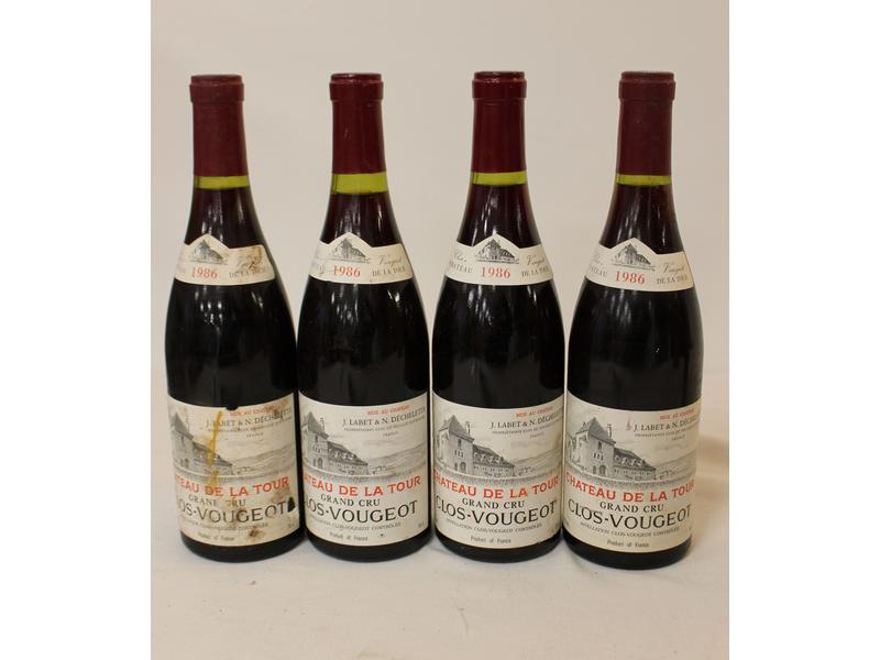 4 Blles CLOS VOUGEOT GC mise Ch. de la Tour...