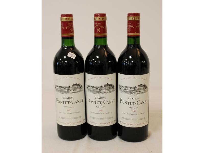 3 Blles CH. PONTET CANET Pauillac GCC 19...