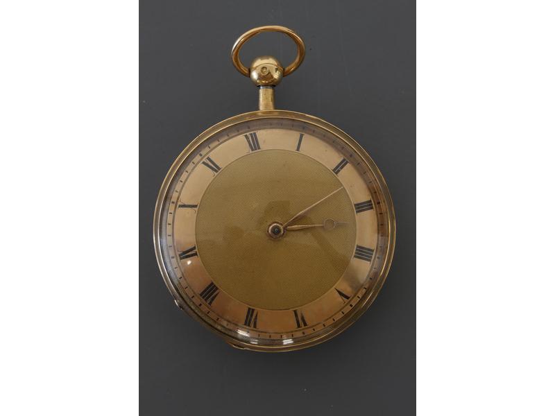 MONTRE DE POCHE en or jaune 18K, mouvement...