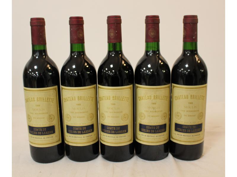 5 Blles CH. BRILLETTE  Moulis CB 1989