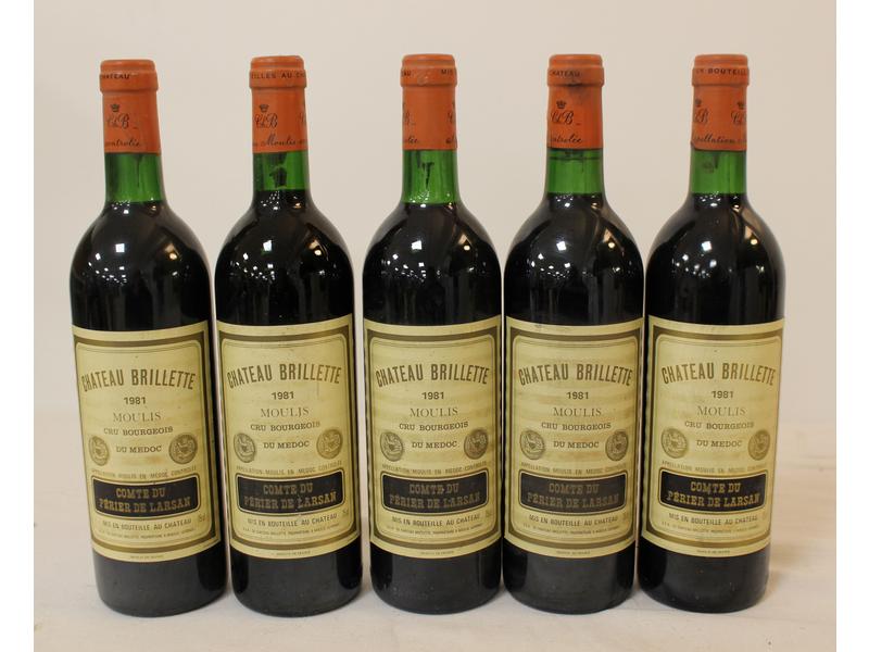 5 Blles CH. BRILLETTE  Moulis CB 1981