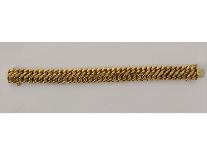 BRACELET souple à maillons en or  jaune ...