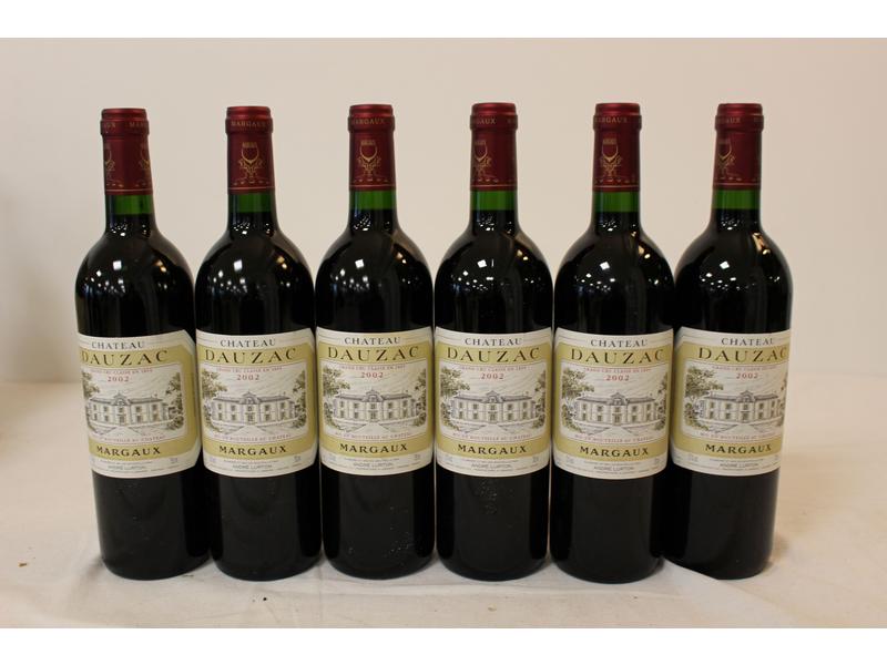6 Blles CH. DAUZAC Margaux GCC 2002
Et.:...