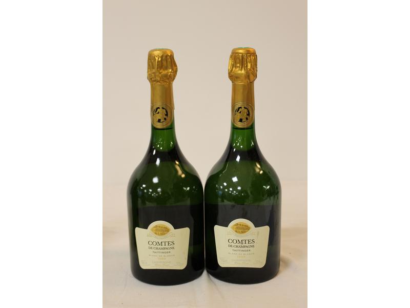 2 Blles Champagne TAITTINGER ""Comtes de...