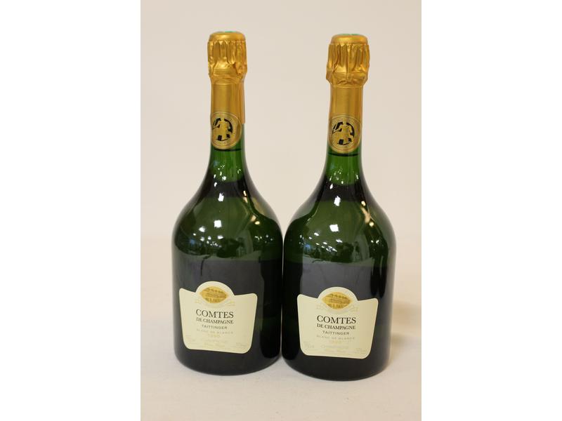 2 Blles Champagne TAITTINGER ""Comtes de...