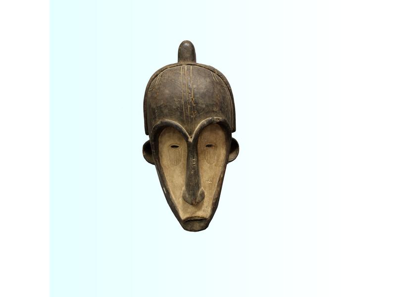 GRAND MASQUE facial Ngil, en bois sculpté...