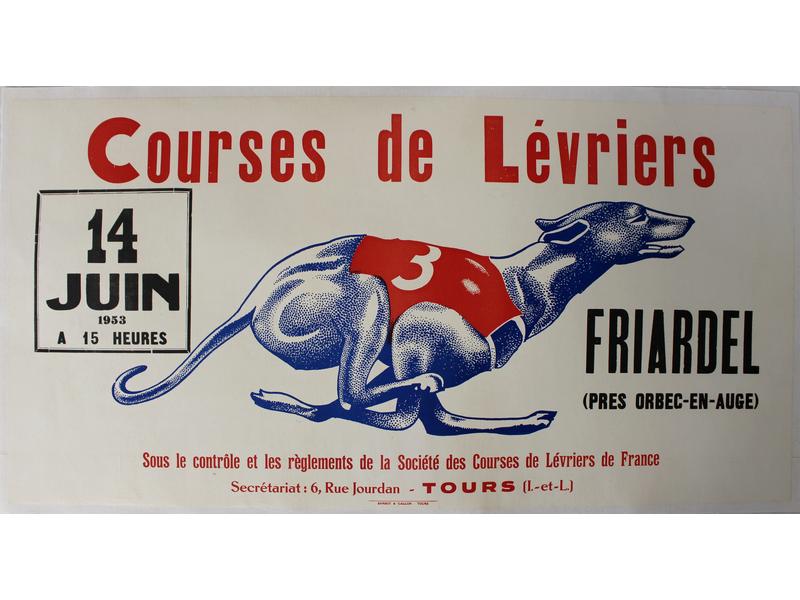 COURSES DE LEVRIERS, 14 juin 1953 à Fria...