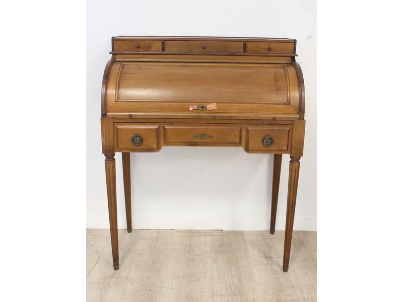 PETIT BUREAU À GRADIN en bois naturel mouluré...