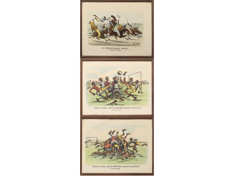 TROIS LITHOGRAPHIES américaines en couleurs...