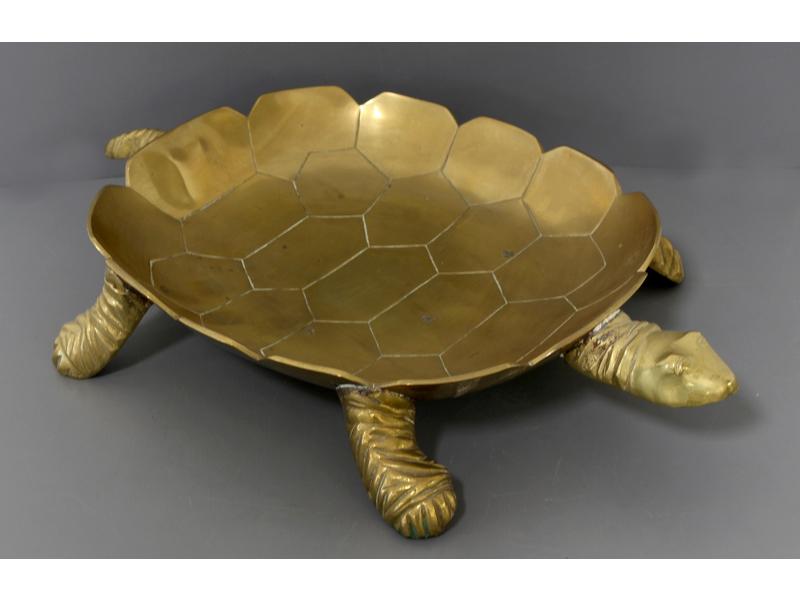 COUPE en laiton doré simulant une tortue...