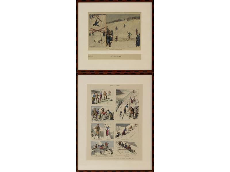 DEUX LITHOGRAPHIES en couleurs anglaises,...