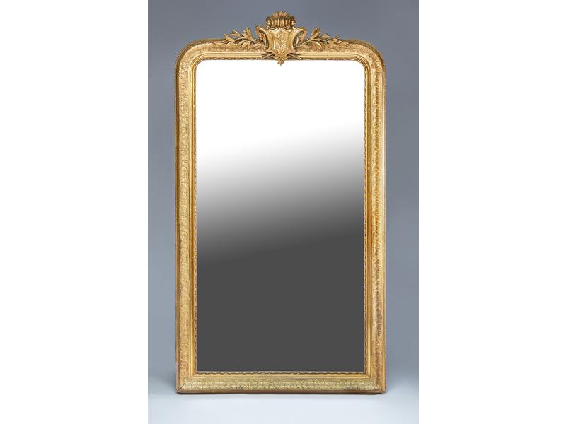 IMPORTANT MIROIR de cheminée rectangulaire...