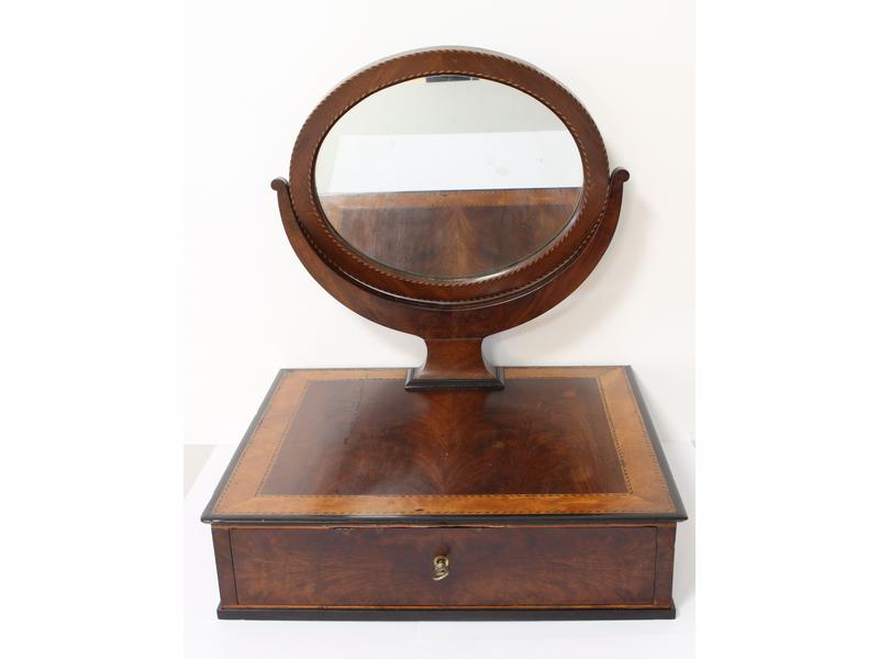 MIROIR DE TOILLETTE en psyché, en placage...