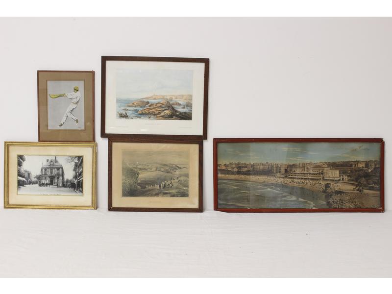 [BIARRITZ] - QUATRE PIÈCES encadrées