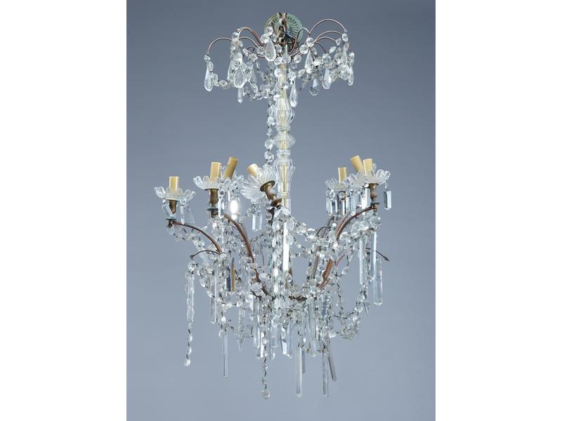 LUSTRE de forme mongolfière à dix bras de...