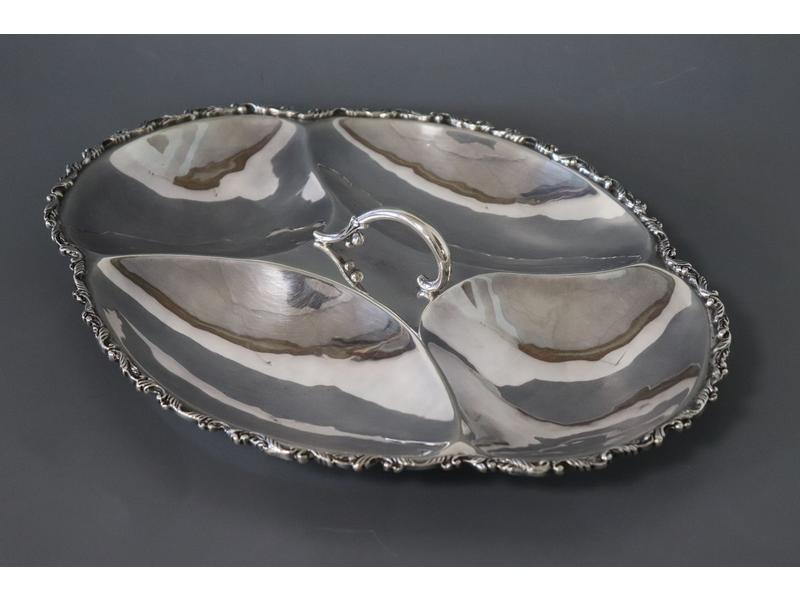 PLAT À GATEAUX APÉRITF en argent (925) de...