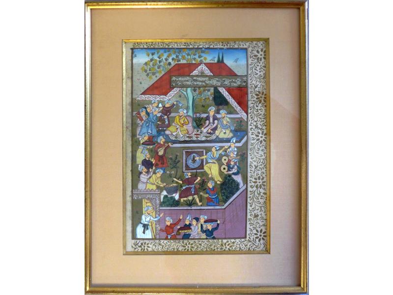 MINIATURE persanne gouachée, représentant...