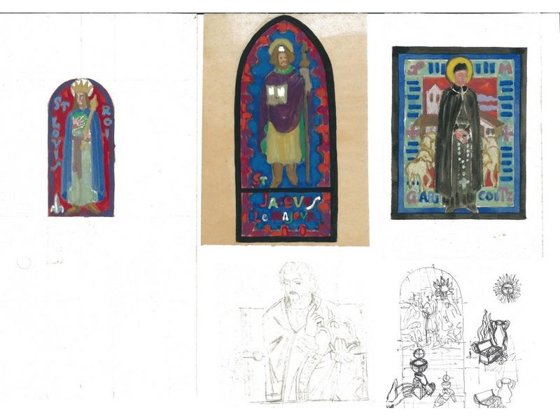 ETUDES DE SAINTS PERSONNAGES, ensemble de...