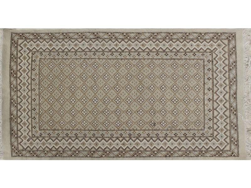 TAPIS rectangulaire en laine à décor de carreaux...