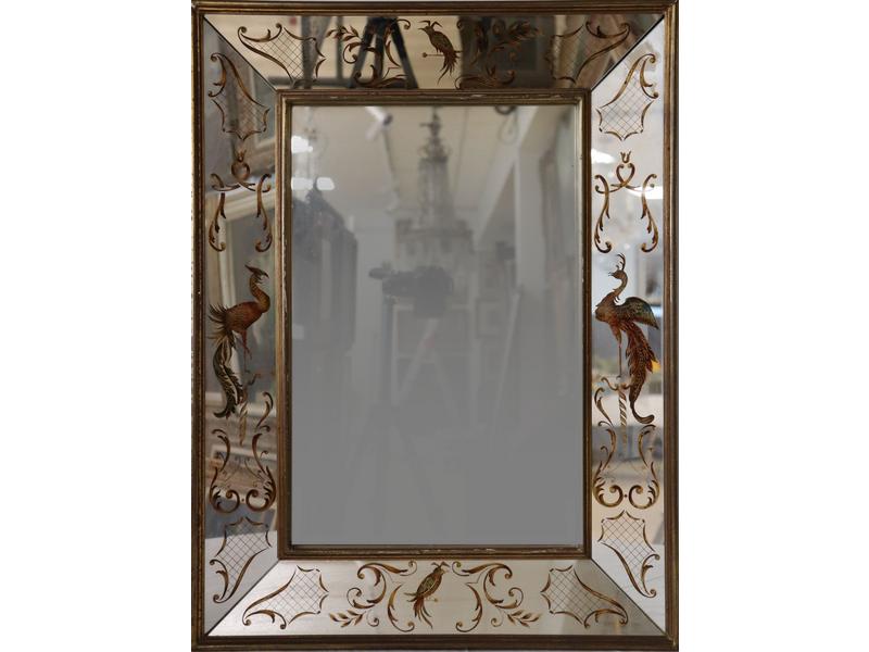 MIROIR rectangulaire dans un cadre à fond...