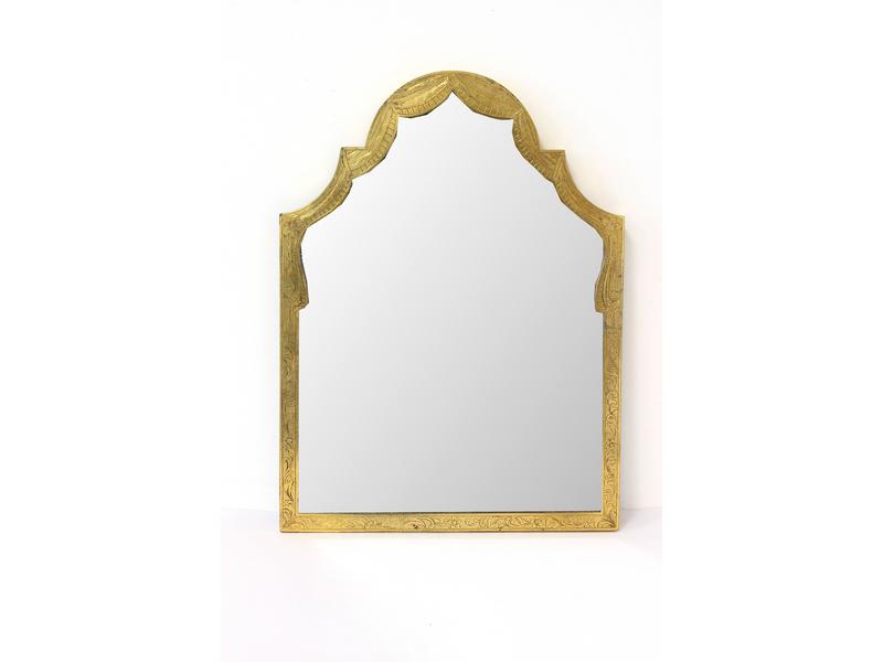 MIROIR DE TABLE de forme chantournée à bordure...