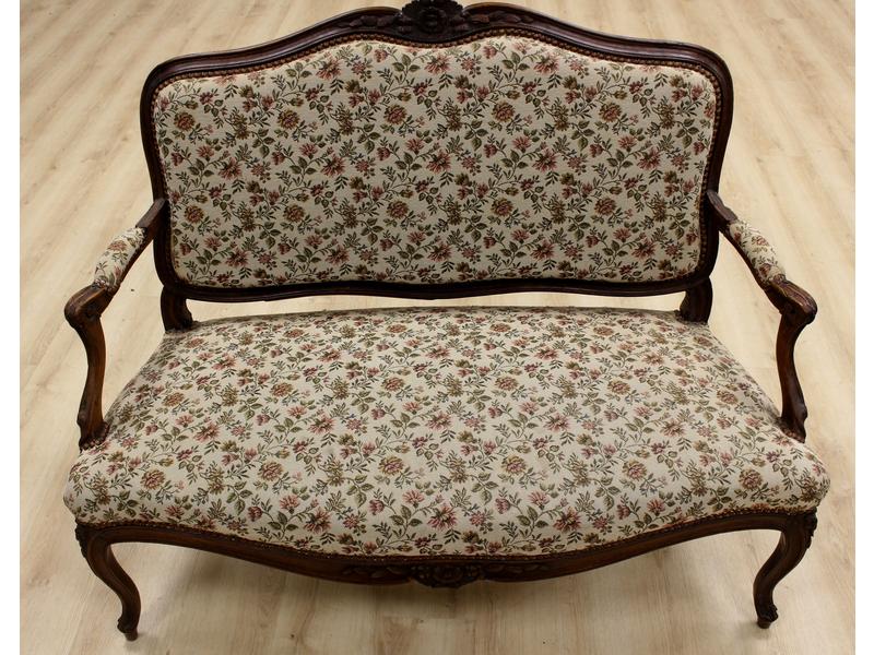 PETITE BANQUETTE en hêtre teinté mouluré...