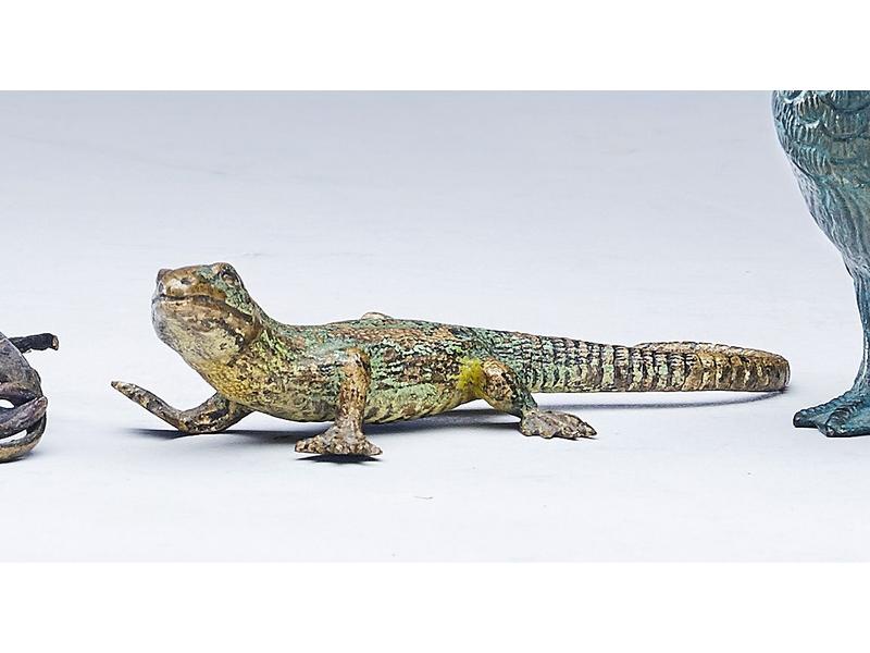 BRONZE DE VIENNE en forme de lézard avec...