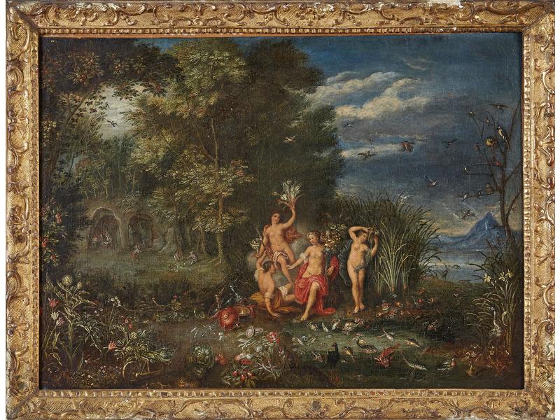 Ecole Flamande de la fin du XVIIème siècle,...