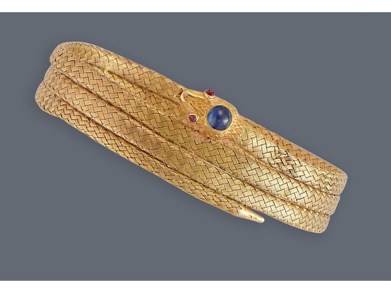 BRACELET armille en or jaune (750) en forme...