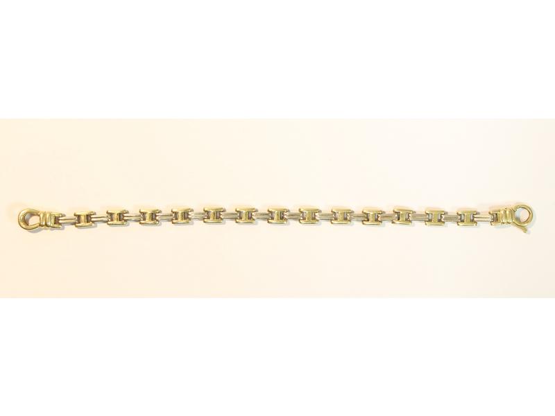 BRACELET en or jaune et gris (750) à maillons...