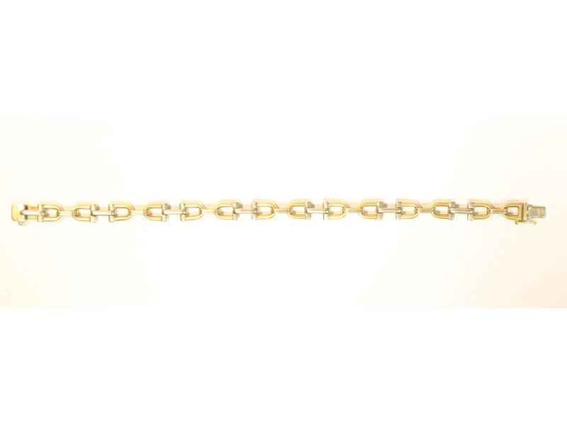 BRACELET en jaune et gris (750) à maillons...