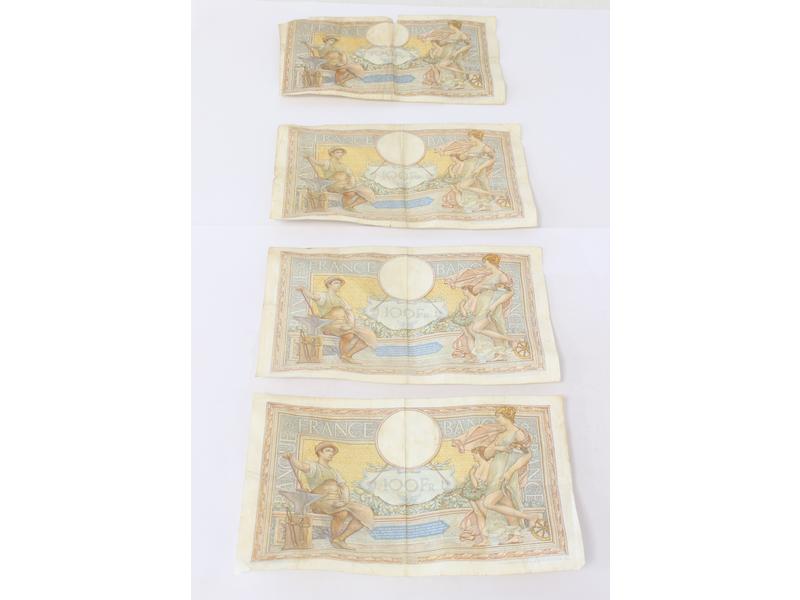 QUATRE BILLETS de 100 Fr Olivier-Merson 1934,...