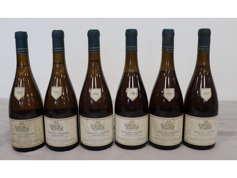 6 Blles CLOS DU CHÂTEAU mise du Ch. de Puligny...