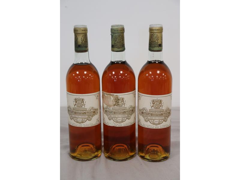 3 Blles CH. COUTET Barsac 1er CC 1974