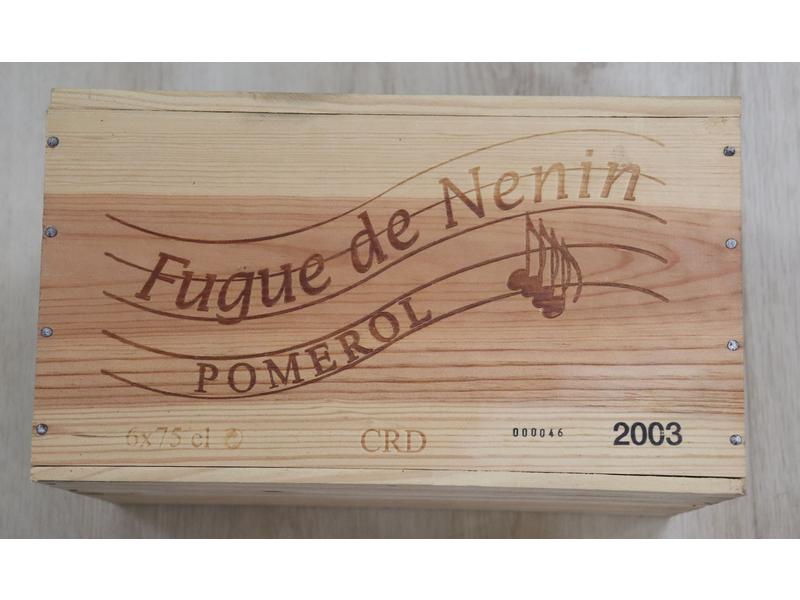 6 Blles FUGUE DE NÉNIN Pomerol 2003