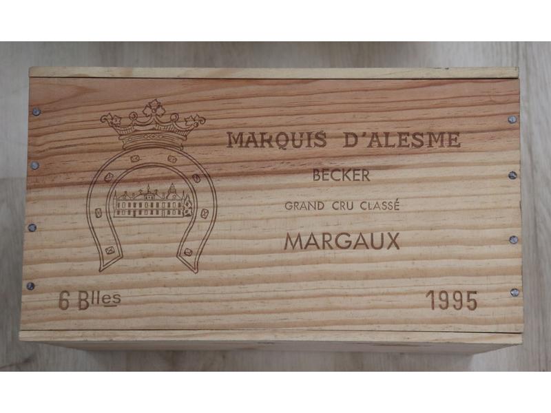 6 Blles CH. MARQUIS D'ALESME BECKER Margaux...