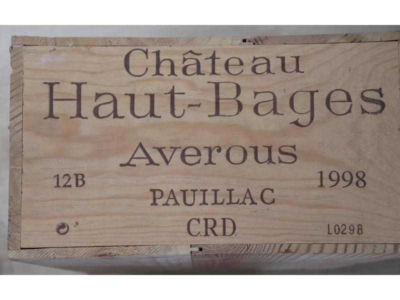 12 Blles CH. HAUT BAGES AVEROUS Pauillac...