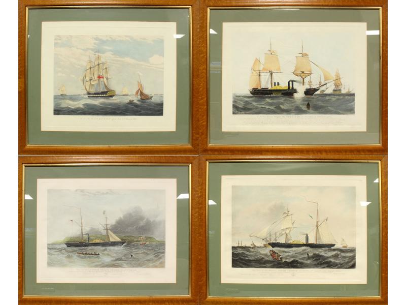 TROIS GRAVURES anglaises en couleurs d'après...