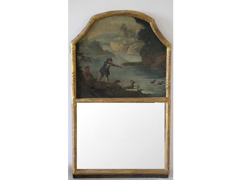 PETIT TRUMEAU formé d'un miroir rectangulaire...