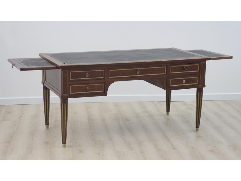 BUREAU rectangulaire en acajou et placage...