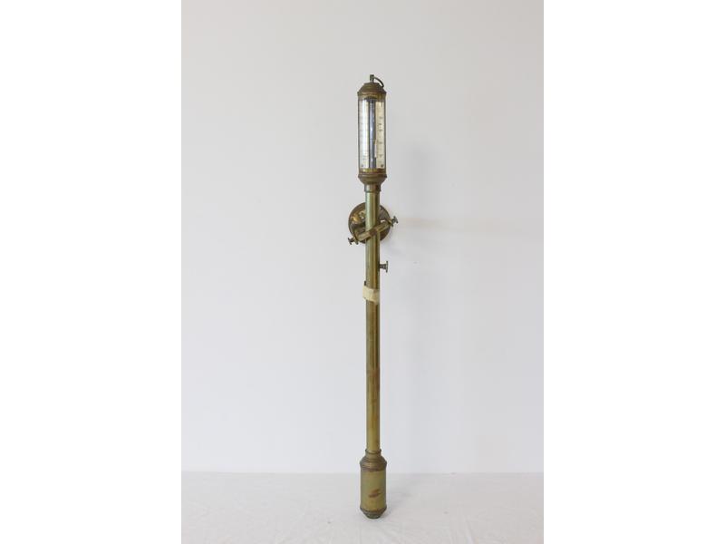 BAROMETRE colonne en cuivre et laiton, avec...