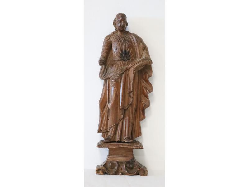 SAINT PERSONNAGE en tilleul sculpté sur ...